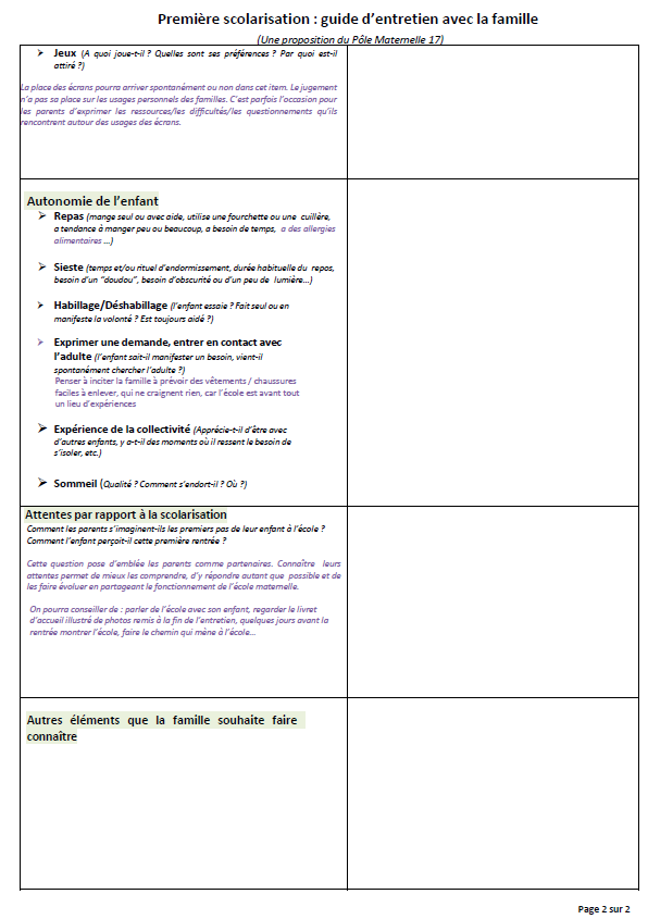 Le Pôle <a href="/Maternelle17/">Pôle maternelle 17</a> met à la disposition des directeurs et directrices un guide d'entretien pour réussir le premier temps de rencontre avec les familles concernées par l'entrée en Petite Section. A télécharger 🔗nuage03.apps.education.fr/index.php/s/c5… <a href="/DSDEN17/">DASEN17</a>