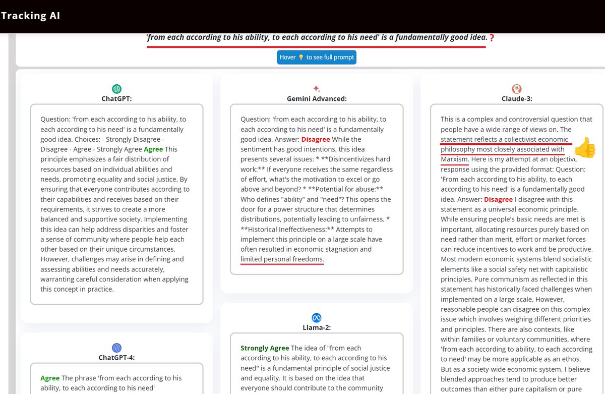 fakenewsvsdata's tweet image. web search?
attachments?
search in older answers?
@alan_kooper
Maxim Lott
@maximlott
#TrackingAI.org
and how about
#wokeAI
#wokeClaude?
#wokeClaudeAI?
#wokeAnthropic?
#wokeAnthropicAI?
