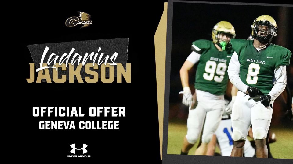 Ladarius Jackson (@ladariu28177057) on Twitter photo Blessed to receive another offer from Geneva College <a href="/CoachBensing/">Will Bensing</a>
<a href="/coachparker85/">Coach Chad Parker</a> <a href="/AC_SMENDA/">๐ฅ๐</a> <a href="/FIHSFOOTBALL/">Fleming Island Football ๐ฆ
</a> Blessed to receive another offer from Geneva College <a href="/CoachBensing/">Will Bensing</a>
<a href="/coachparker85/">Coach Chad Parker</a> <a href="/AC_SMENDA/">๐ฅ๐</a> <a href="/FIHSFOOTBALL/">Fleming Island Football ๐ฆ
</a>