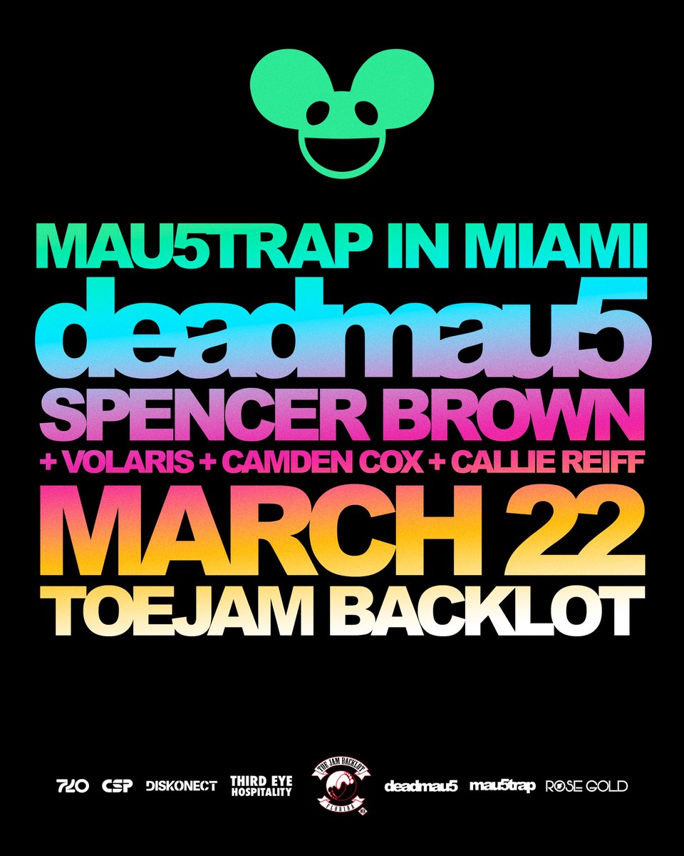 She’s coming in HOT to @MiamiMusicWeek show number 1 which is just MAD for me @deadmau5 @mau5trap 🔥🔥🔥