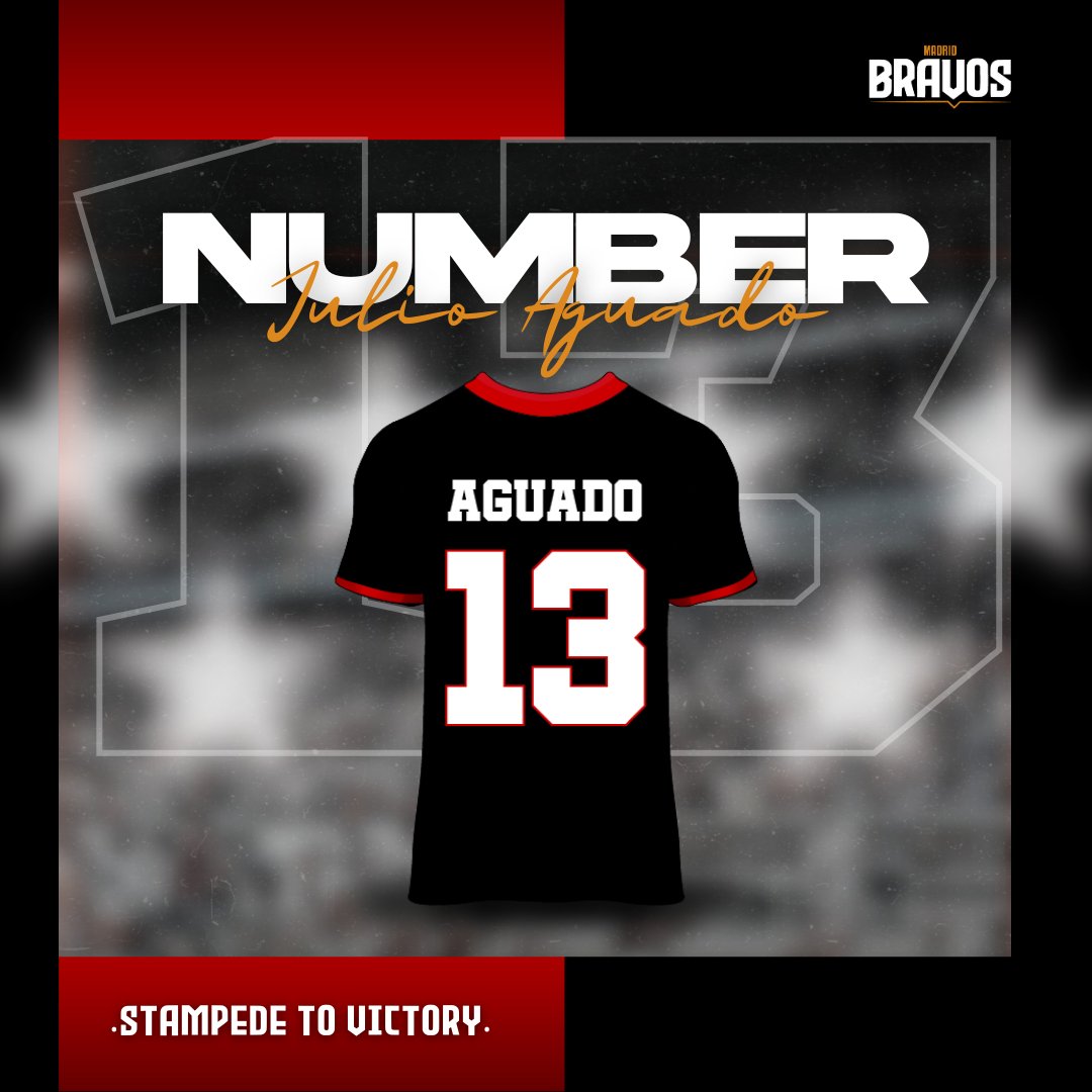 1️⃣3️⃣🔜 Julio Aguado! 🤘

#Stampedetovictory #MadridBravos #MadridBravosRoster #europeanleagueoffootball
@ELF_Official @julitoaguado
