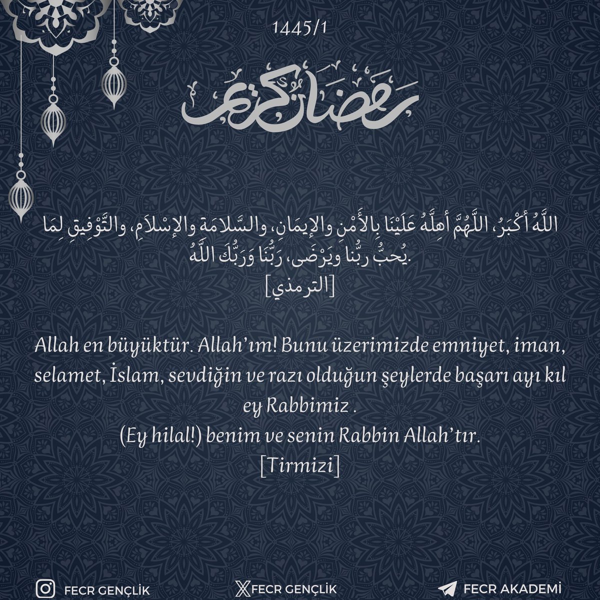 FecrGenclik's tweet photo. 1 Ramazan 1445 https://t.co/DNtOYhgOPV