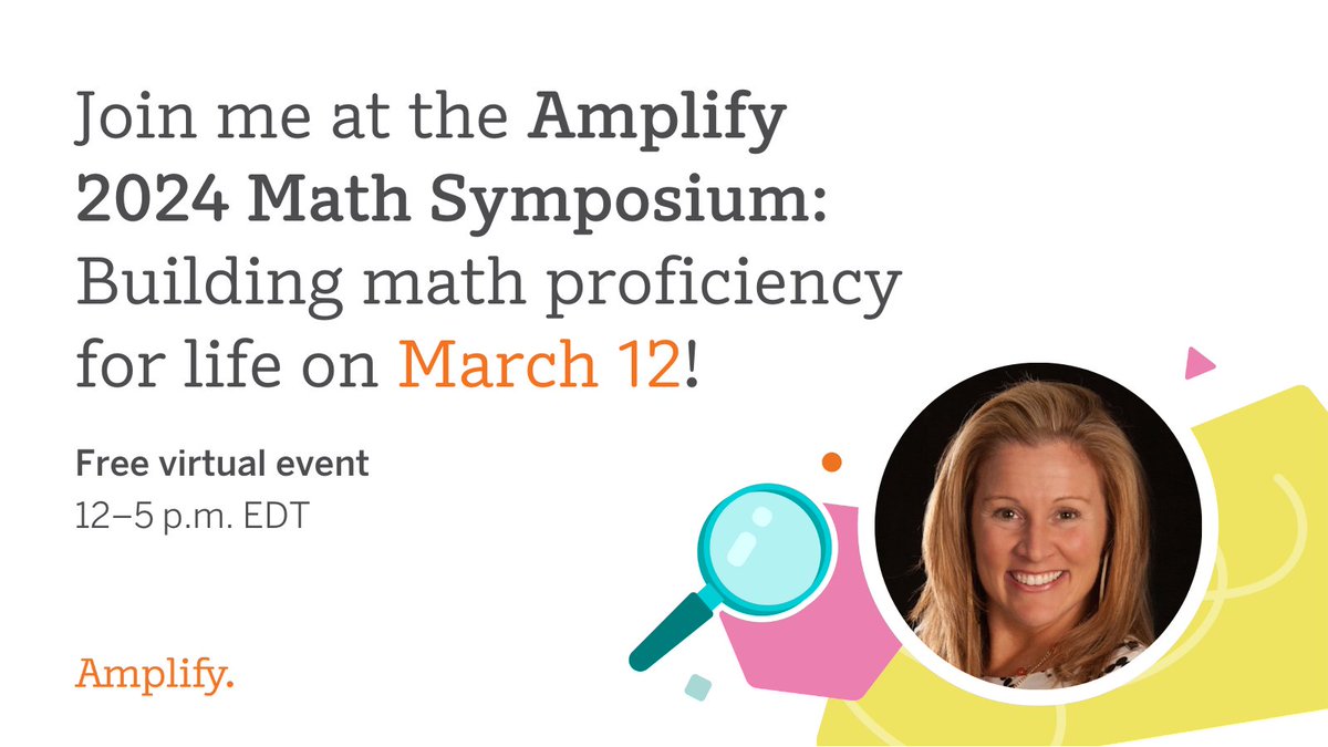 Today is <a href="/Amplify/">Amplify</a> 's Math Symposium!  You can register to watch live or on demand....for FREE. My session, 'Centering Student Ideas in Math Class' begins at 2:30. Would love to see you there! #mtbos go.info.amplify.com/fy24_math_spri…