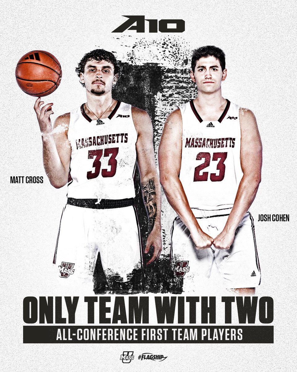 UMassMBB's tweet photo. 𝐃𝐲𝐧𝐚𝐦𝐢𝐜 𝐃𝐮𝐨🏀

@mcsnipes333 and @Josh_Cohen35 make us the only A-10 program with 𝐓𝐖𝐎 First-Team selections!!

📝https://t.co/yCqodrGSxV | #Flagship🚩 https://t.co/Gfo1TqzoBc