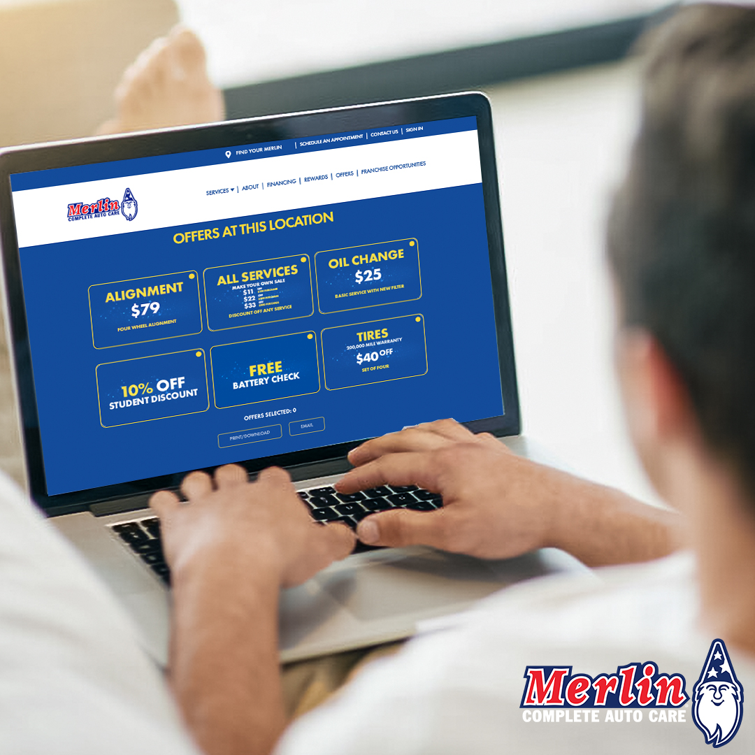 🔍 Looking to save while keeping your car in top shape? Browse through our website for a variety of exclusive offers! 
💰Visit Merlin.com today and take advantage of these savings! 

#MerlinCompleteAutoCare #DealsAndDiscounts #MerlinCompleteAutoCare #AutoRepair