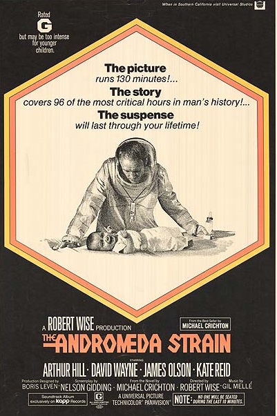 #ThisDayInFandomHistory: The Andromeda Strain is an American science fiction thriller film produced and directed by Robert Wise. Based on Michael Crichton's 1969 novel, it debuted in theatres on this date in 1971. #OnThisDay #TheAndromedaStrain