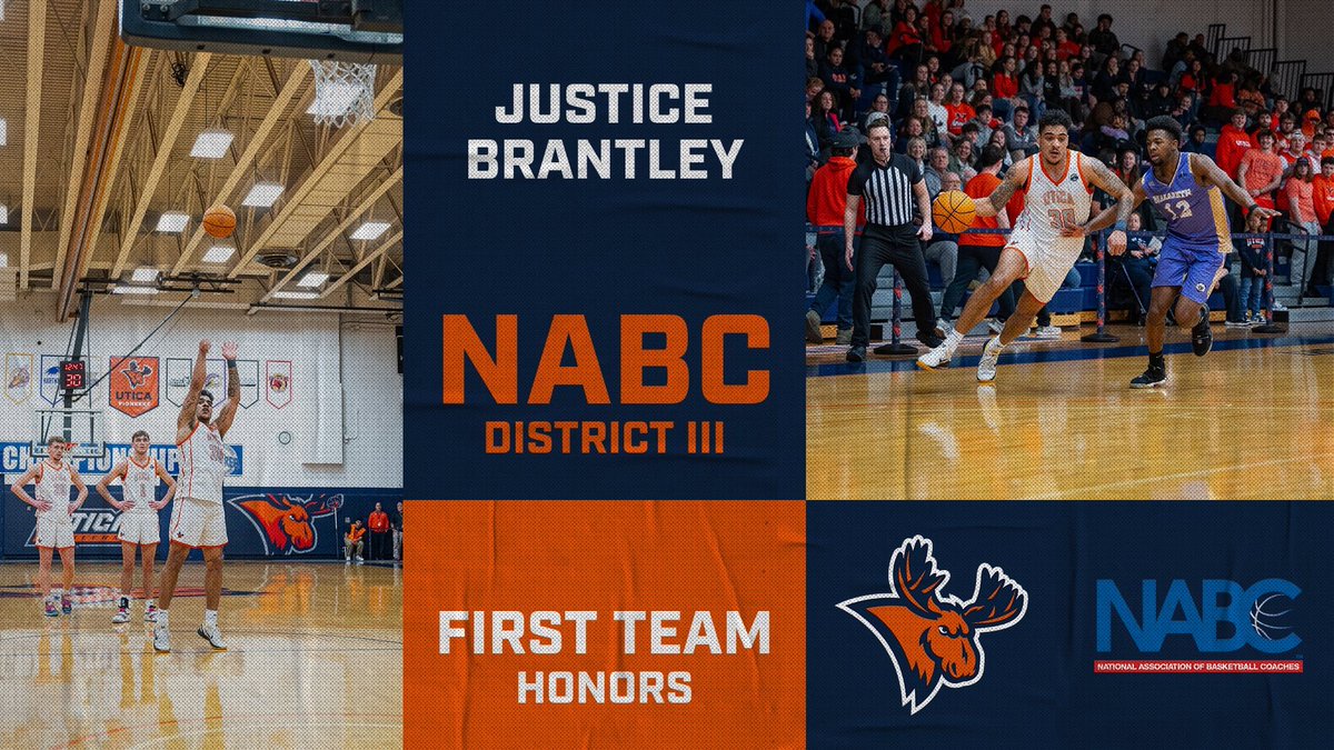 Utica_Pioneers's tweet photo. Congratulations to Justice Brantley for earning NABC District III First Team honors after a tremendous season! 👑 https://t.co/8otUVUrNv2