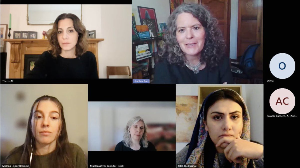 It was truly insightful to hear from <a href="/heatherbarr1/">Heather Barr</a> <a href="/jmurtazashvili/">Jen Brick Murtazashvili</a> <a href="/mari_thero/">Marika Theros</a> yesterday. Thank you for your unwavering support to the people of Afghanistan. 
A special thanks to Malena Lopez for moderating the panel. 

#StandwithwomenofAfghanistan #LetHerLearn