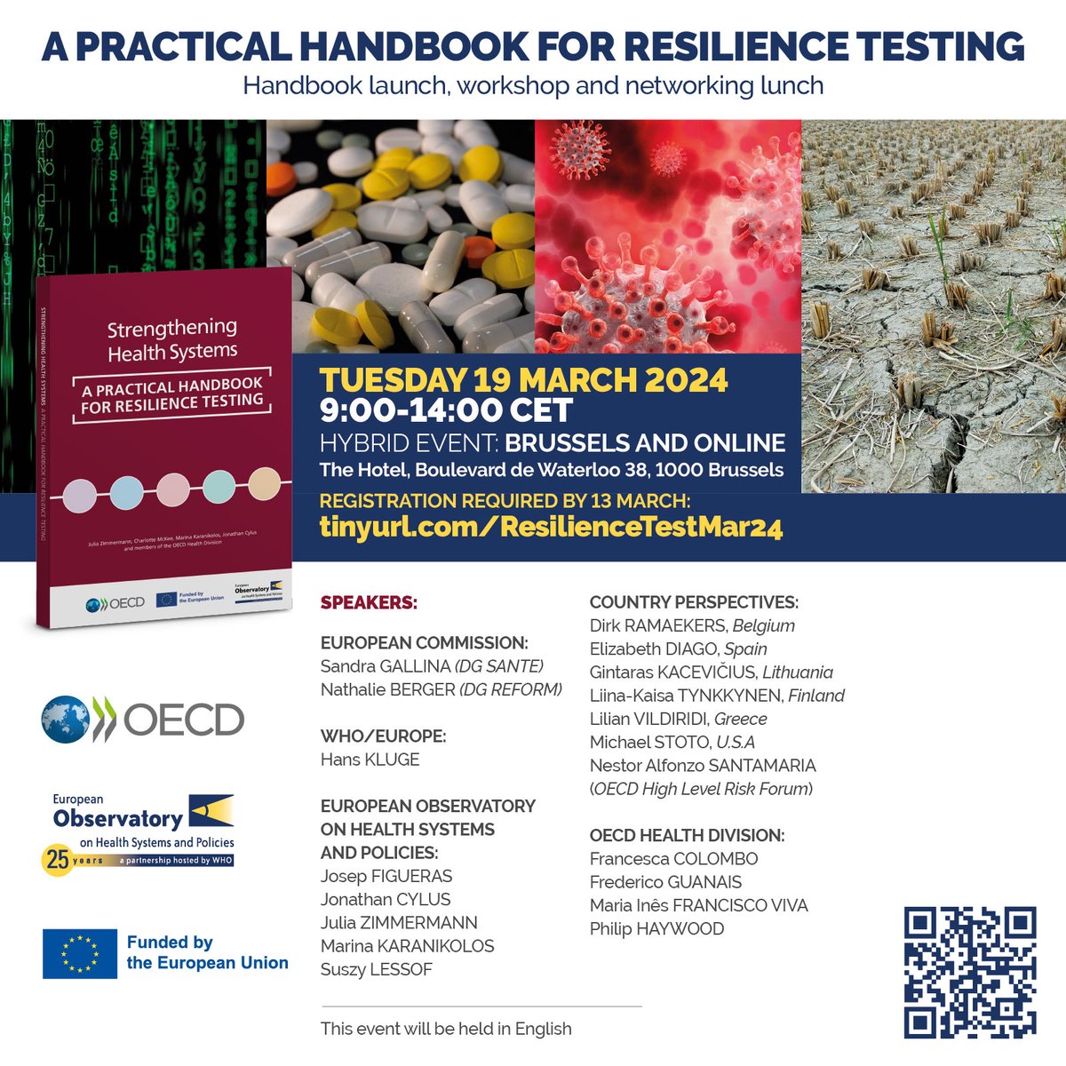 OBShealth's tweet photo. ⏰Our hybrid event on testing #healthsystems #resilience is just 7 days away!

👏We're excited to announce @hans_kluge (@WHO_Europe) will join us for this launch!

⬇️Register by tomorrow to attend in-person or secure a spot online: https://t.co/alDVXCnESr

@OECD_Social @EU_Health https://t.co/fgKmStzhhX