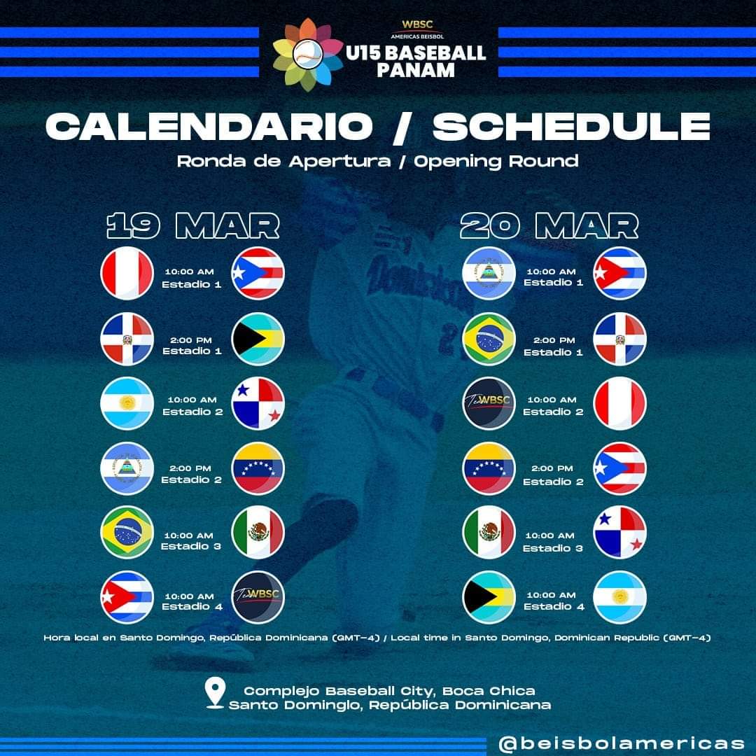 nacionalmdaa's tweet photo. Calendario 🗓 del Premundial U15 que inicia este sábado 17 de Marzo en República Dominicana y en el cual Nicaragua 🇳🇮 participará. https://t.co/F5NXC3ghAn