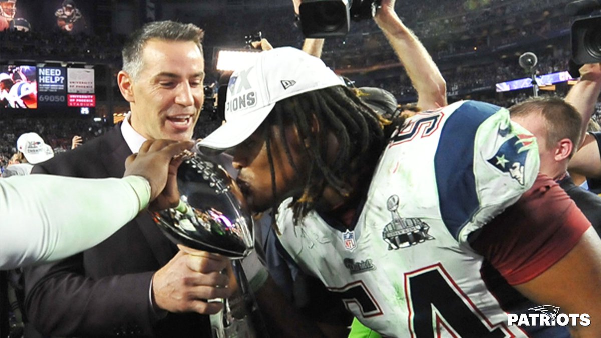 Patriots's tweet photo. HBD, coach @zeus30hightower 🎊 https://t.co/1755gQ0Ow3