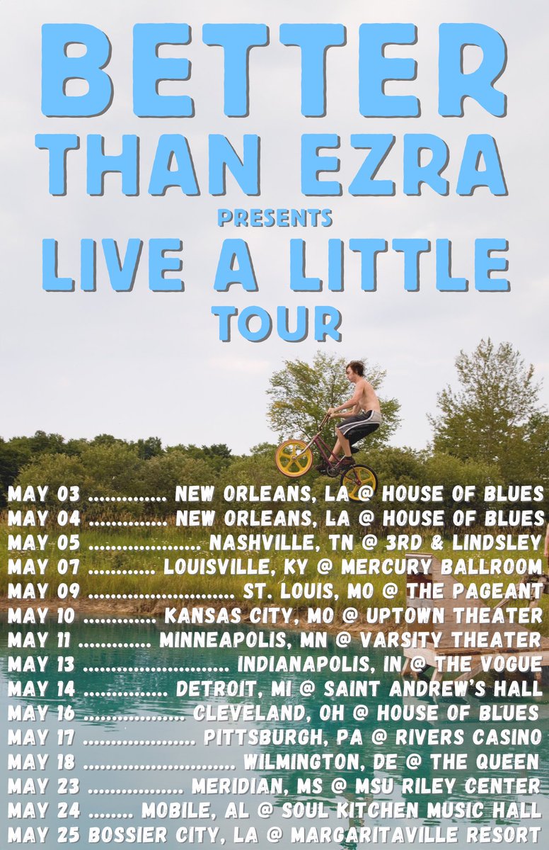 IT’S HAPPENING! To celebrate the release of our new album Super Magick on May 3rd, we are headed to a city near you! Live A Little Tour tickets go on sale this Friday at 10am local time! Check your venues website for presale info. We can’t wait to see you on the road! 🚲