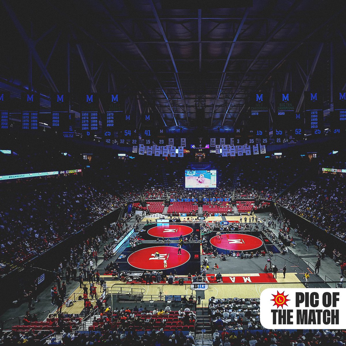 TerpsWrestling's tweet photo. More than 11,000 people at each session this weekend, highlighted by 12,277 at the final session. 

Proud to have our program on full display!

#TurtlePower🐢💪 x #TFIN https://t.co/EUCXMcGswV