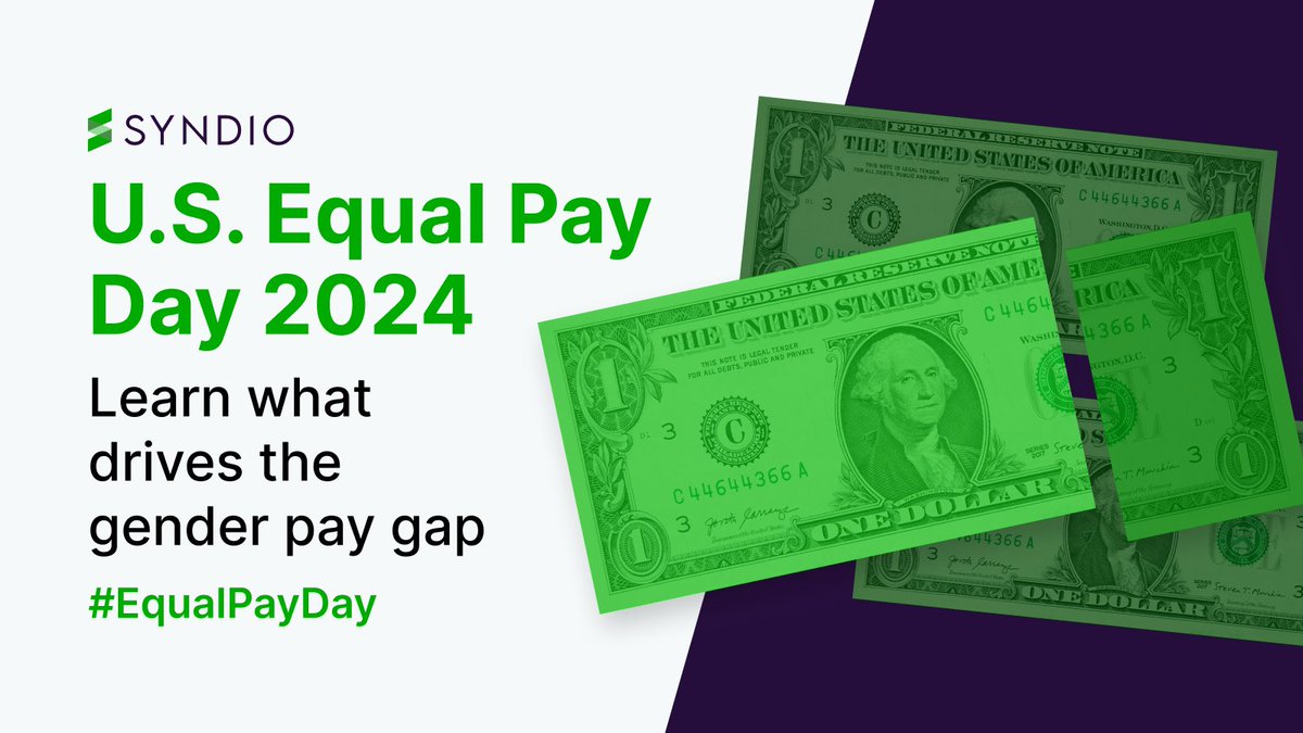 #EqualPayDay highlights how long women in the U.S. work into 2024 to earn what men did in 2023. Our new research, using data from 2.8M+ employees, explores the gender pay gap's causes — and what companies can do about it. Read: synd.io/blog/why-is-th… #EqualPayDay #GenderPayGap