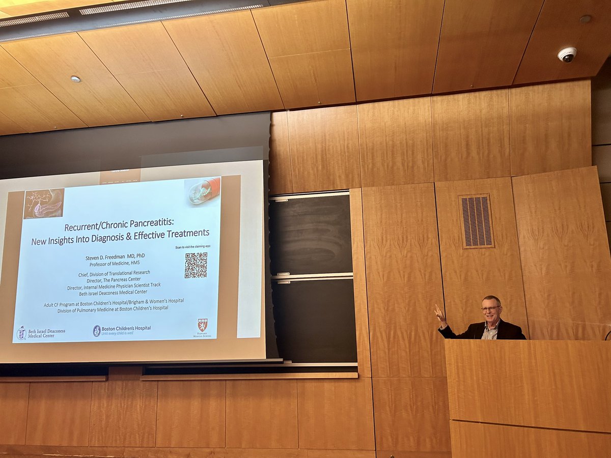 Important fact: #CysticFibrosis patients are at 7 fold ⬆️ risk for #ColorectalCancer. Thank you Dr. Steven Freedman for your pioneering work in #CFTR mutation & outstanding #GIGrandRounds @nyugrossman today on the etiology, diff dx, & tx advances in pancreatitis @pancreata…