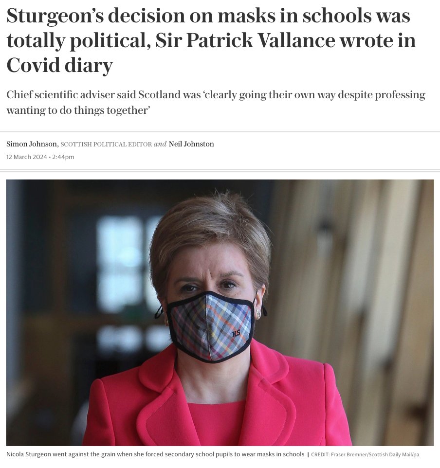 Forcing children into masks for hours on end was a truly appalling decision.

No hindsight required, it was abundantly obvious at the time and many of us said exactly that.

All politics, no science - with children the ones who suffered. Will those responsible apologise?