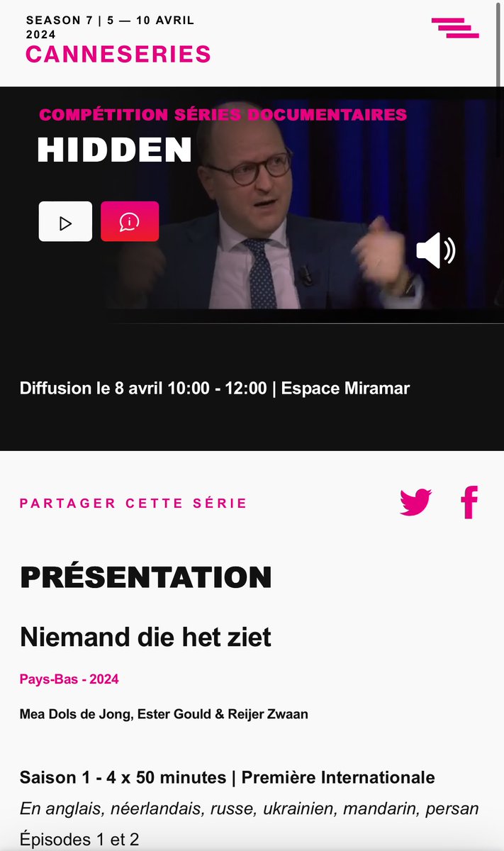 Op naar Cannes! De documentaire ‘Niemand die het ziet’ is geselecteerd voor de internationale competitie van het CANNESERIES festival 🥳