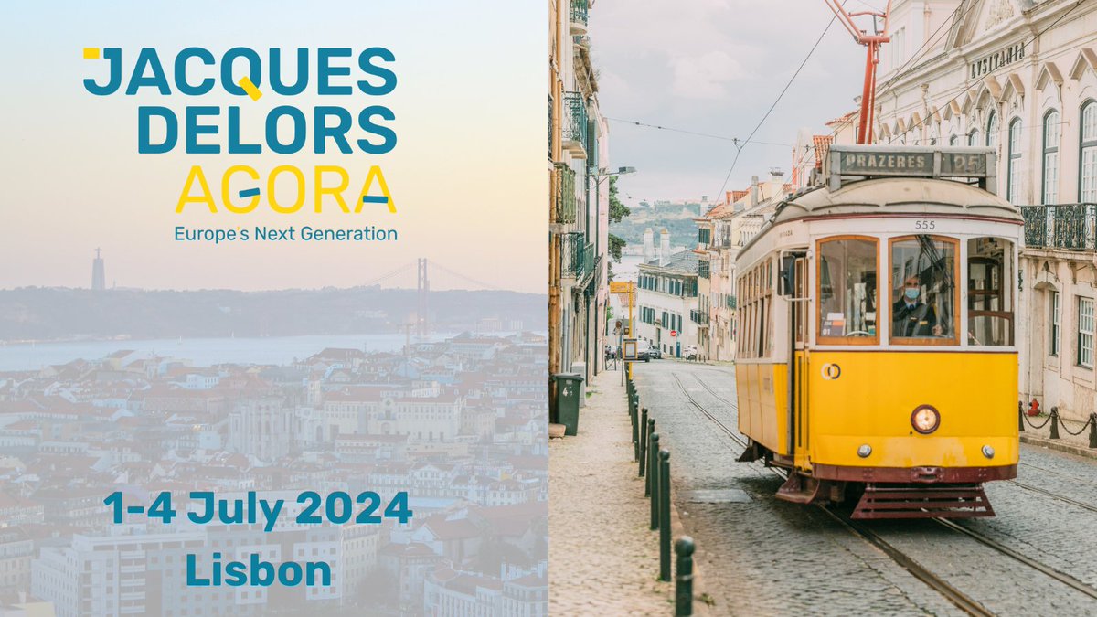 😃 We are thrilled to announce the Jacques Delors Agora event in Lisbon from July 1-4 with @scuolapolitiche & @aeleadership_eu Bringing together 150 young minds from across 🇪🇺 #Europe to discuss post-EU elections priorities! Stay tuned for registration details!