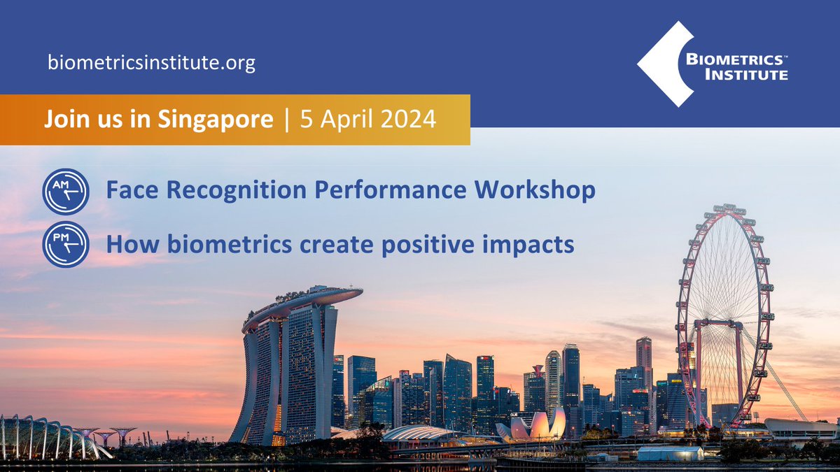 BiometricsInst's tweet photo. Join us in Singapore at the #TechXSummit and Milipol Asia-Pacific hosted by Immigration &amp; Checkpoints Authority (ICA) &amp; Home Team Science &amp; Technology Agency (HTX).

Facial Recognition Workshop: https://t.co/sapIkvvPOj
Member meet: https://t.co/OWL0Jahec4

#responsiblebiometrics https://t.co/kBIds7qocu