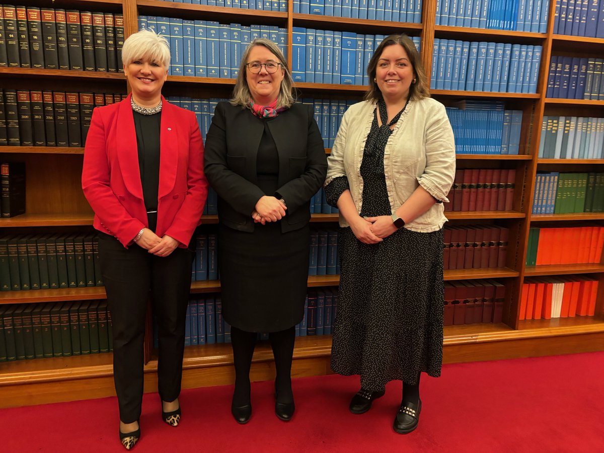 Today the Committee for Justice Chairperson, Joanne Bunting MLA, and Deputy Chairperson, Deirdre Hargey MLA, met the Lady Chief Justice, Dame Siobhan Keegan.