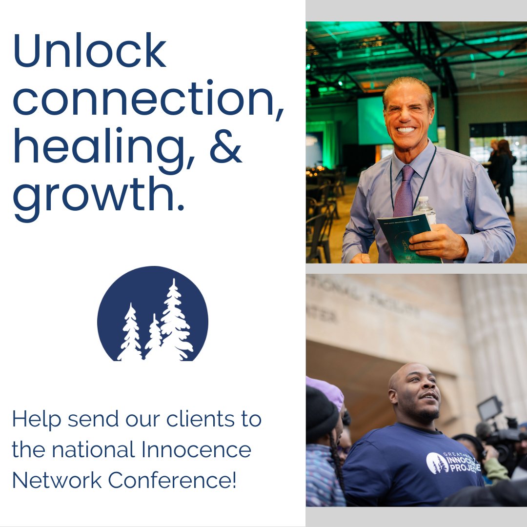 Will you give now to help us cover the costs of sending our newly freed clients and their support people to the incredible @innocencenetwork Conference? 🔗donate.onecause.com/innocenceconfe… #wrongfulconviction #innocence #InnocenceConference #InnocenceConference2024