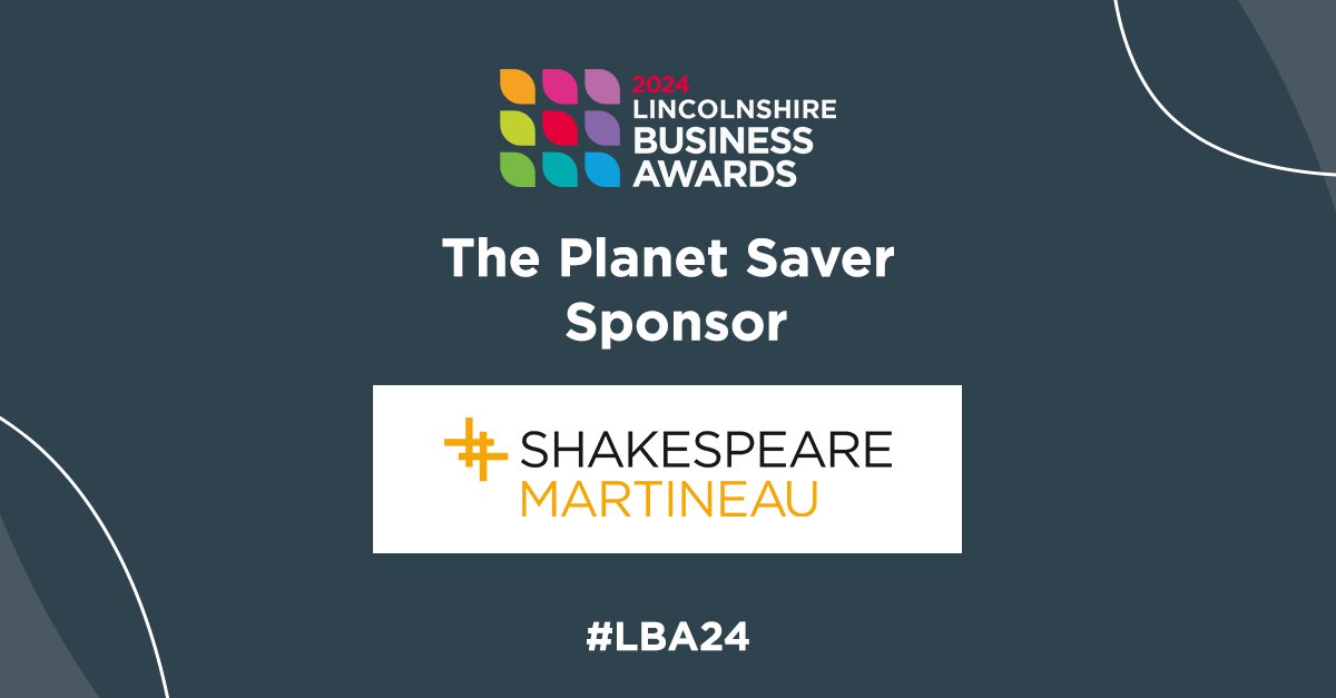 🏆 #LBA24: Sponsor Spotlight! The Planet Saver Sponsor: @SHMALaw Who they are: Shakespeare Martineau is a leading law firm that brings creativity, commerciality and clarity to complex challenges. Find out more 👉 shma.co.uk