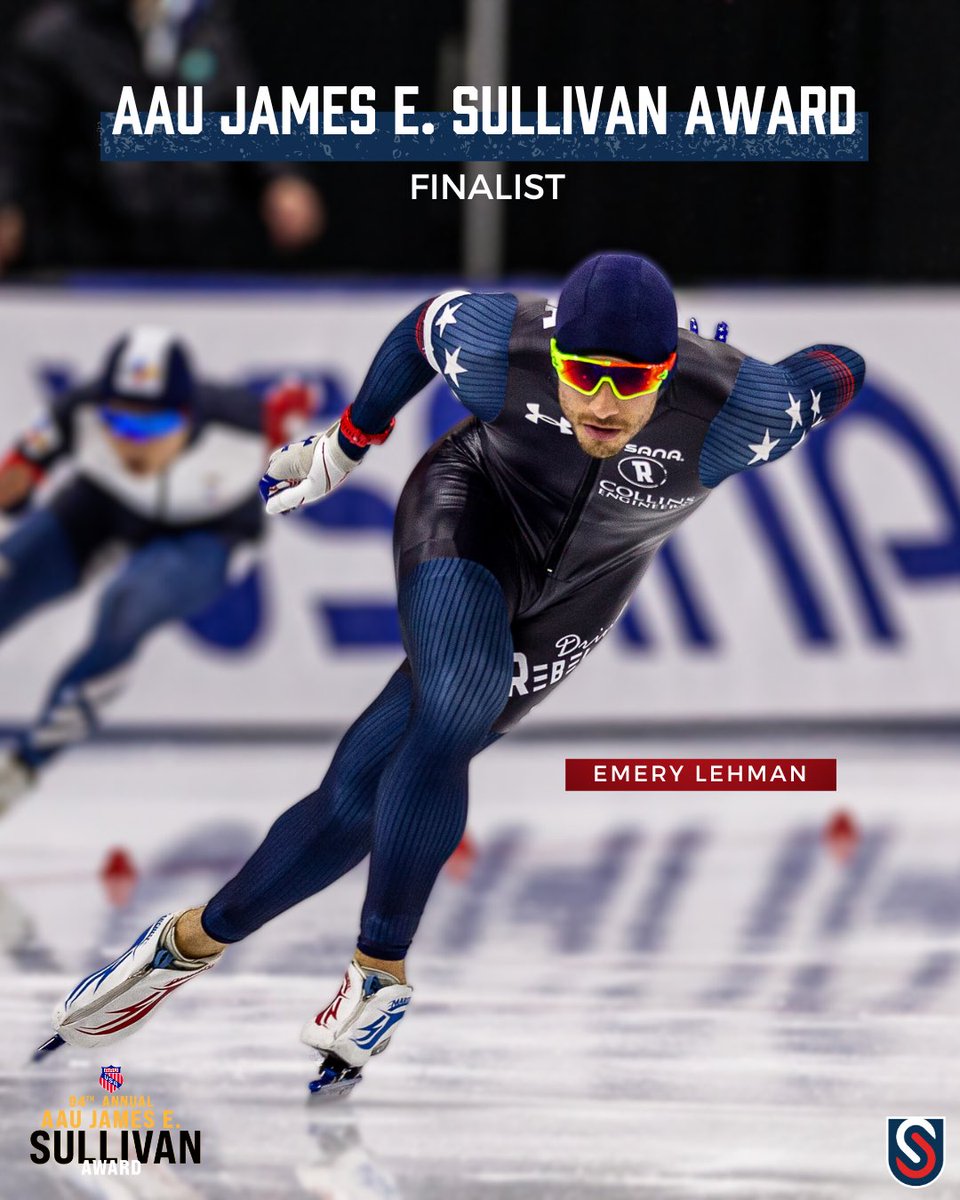 Emery Lehman is one of SIX AAU James E. Sullivan Award FINALISTS!! 💪🔥 The award is presented annually to the most outstanding athlete at the collegiate or Olympic level in the United States Vote for Emery with the link NOW! 🙌 aausullivan.secure-platform.com/94th/gallery?r…