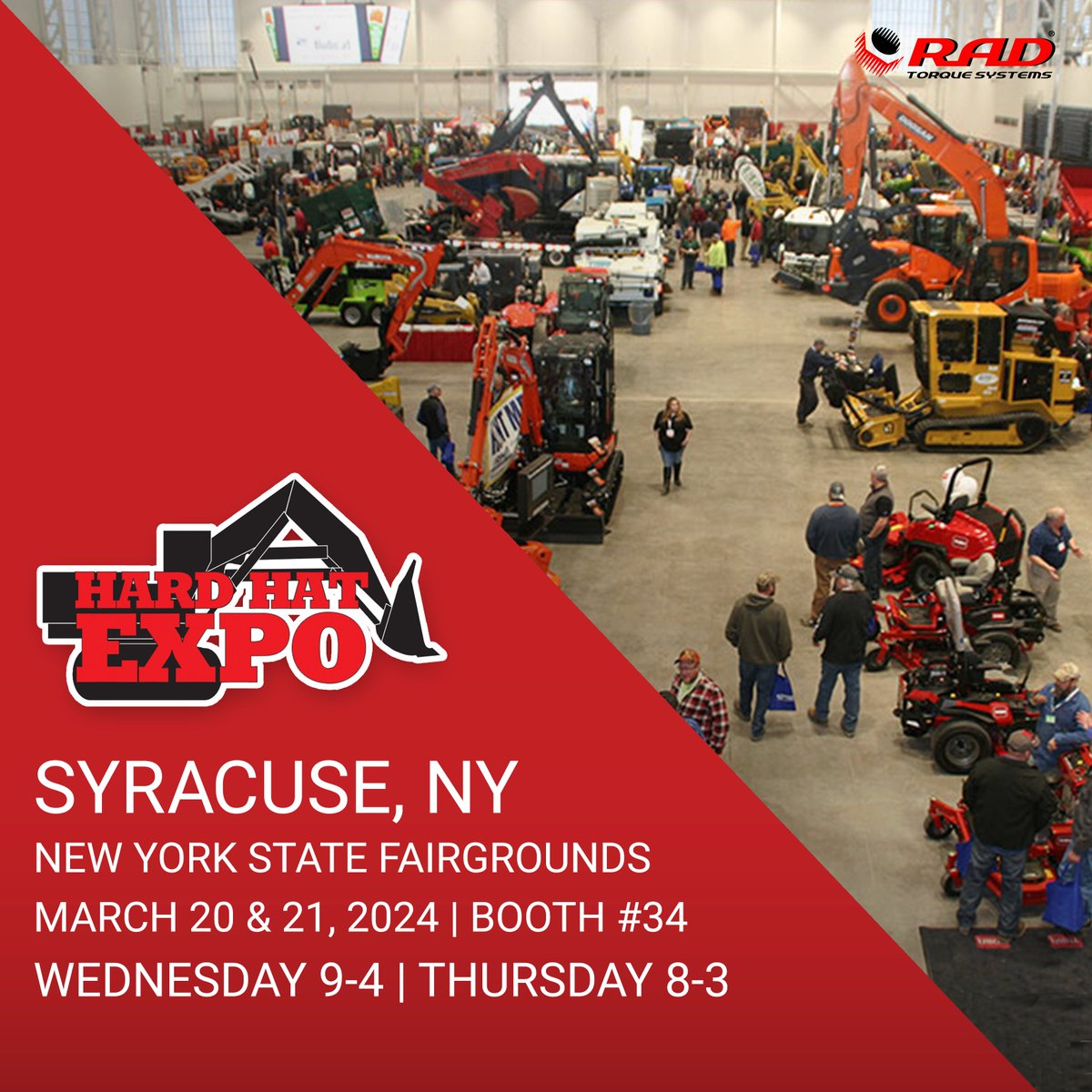 maxprocorp's tweet photo. Visit @RADTorque (booth #34) at #HardHatExpo in Syracuse, NY from March 20-21. We hope to see you there! 👷‍♂️

#RADTorque #Torque #TorqueTools #TorqueWrench #Maxpro https://t.co/SaF12T6r9S