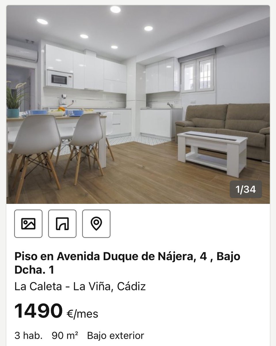 "es que normal que los alquileres estén caros si os vais a Madrid o Barcelona, buscad en ciudades más pequeñas y veréis"

los alquileres en Cádiz: