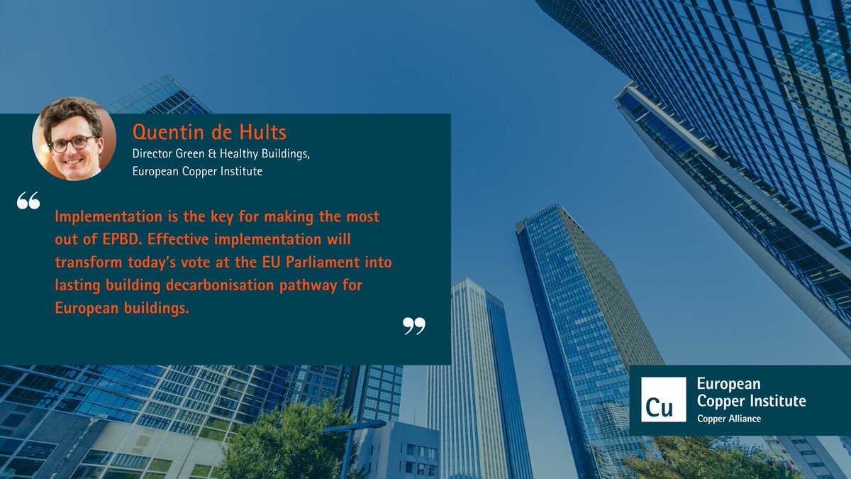 ECI welcomes the adoption of the #EPBD by EU Parliament today. We are looking forward to the implementation! 
For EPBD to be a success, let’s make sure the implementation does not forget the necessary renovation of electrical installations!
Our reaction linkedin.com/posts/european…