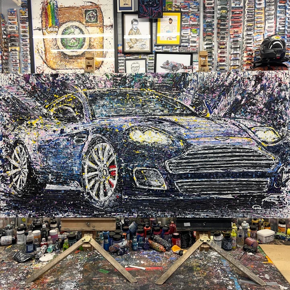 Popbangcolour's tweet image. So which #Paintwithcars original artwork would you like to see on display @NECRestoShow next week? 

#TheItalianJob , @DesignsCallum Vanquish, KTM @MotoGP or Kawasaki Ninja? 

Which one is your favourite? 👀🚗🖼️🎨

#Popbangcolour