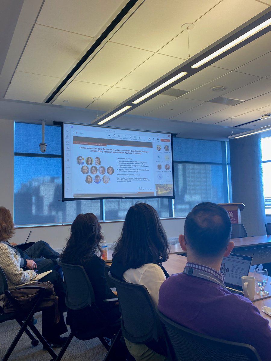 uOttawaMLagace's tweet photo. Very fruitful meeting with Directors of the OVPRI- affiliated Research Centres and Institutes to better support them implementing their research and knowledge mobilization activities in alignment with @uOttawa's #research priorities, and to reinforce our #PublicPolicy impact. https://t.co/aBTFTcg3iu