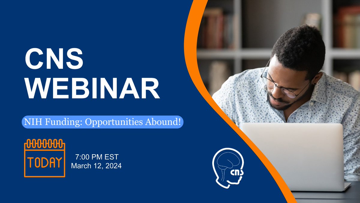 🚀 Excited for tonight's webinar on NIH Funding: Opportunities Abound! Join us at 7:00pm EST to explore valuable funding avenues. Don't miss out - register now with the link below! 💡🔬 #NIHFunding #ResearchOpportunities bit.ly/4abVE03