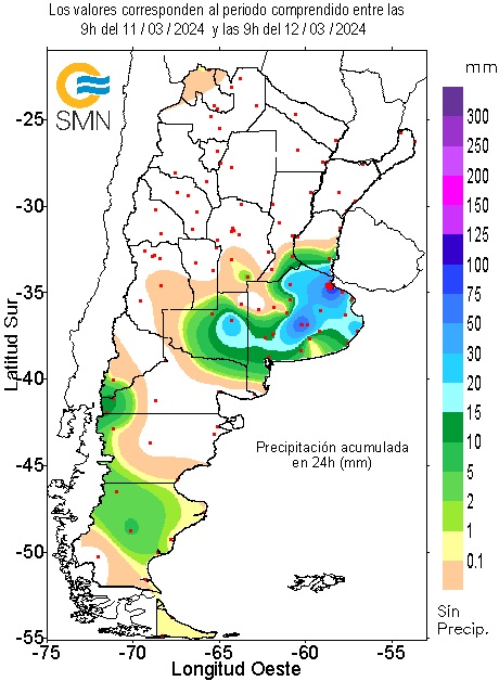 SMN_Argentina's tweet photo. 🌧️Ranking de #lluvias acumuladas (mm) hasta las 9h:

Morón 135
Aeroparque 125
Ezeiza 104
Buenos Aires Observatorio 95
El Palomar 89
Olavarría 88
Campo de Mayo 72
Mariano Moreno 62
Merlo 60
Azul 55
San Fernando 54
La Plata 46
Junín 31
Santa Rosa 30
Villa Gesell 25 https://t.co/YJyDmiLpXG