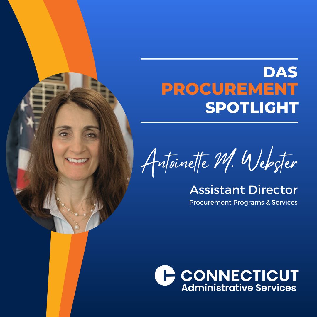This month, we are highlighting some of our amazing procurement professionals in recognition of National Procurement Month. 👋 Meet Antoinette Webster! Antoinette serves as Assistant Director of Procurement Programs & Services here at DAS. portal.ct.gov/DAS/DasBlog/DA…