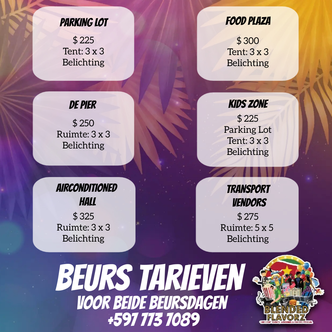 Eva_wep's tweet photo. BLENDED FLAVORZ FESTIVAL is een beurs voor alle Surinaamse ondernemers in de Wedding, Event en Party branche van STARTENDE TOT GEVESTIGDE...

Neem deze Gouden Kans voor de Next Level Platform. 

Registratie formulier: https://t.co/EBTTkLce26 https://t.co/JK7piGG6YJ