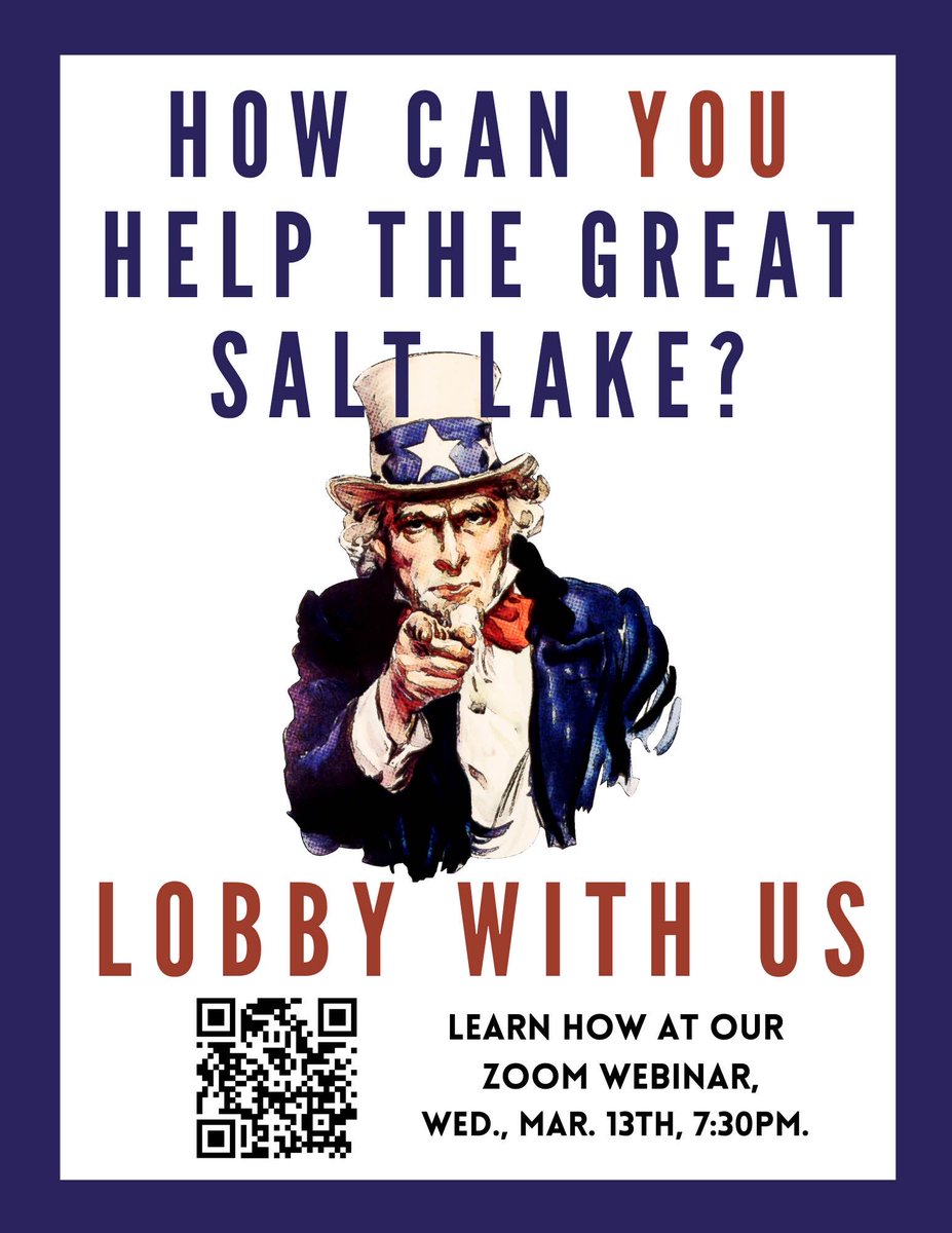 Are you a student or community member concerned about water security?

Join the <a href="/BYU/">BYU</a> chapter of <a href="/growtheflow/">Grow the Flow</a> tomorrow at 7:30 to learn how to advocate effectively for the lake upon which we all depend.

#utleg #utpol