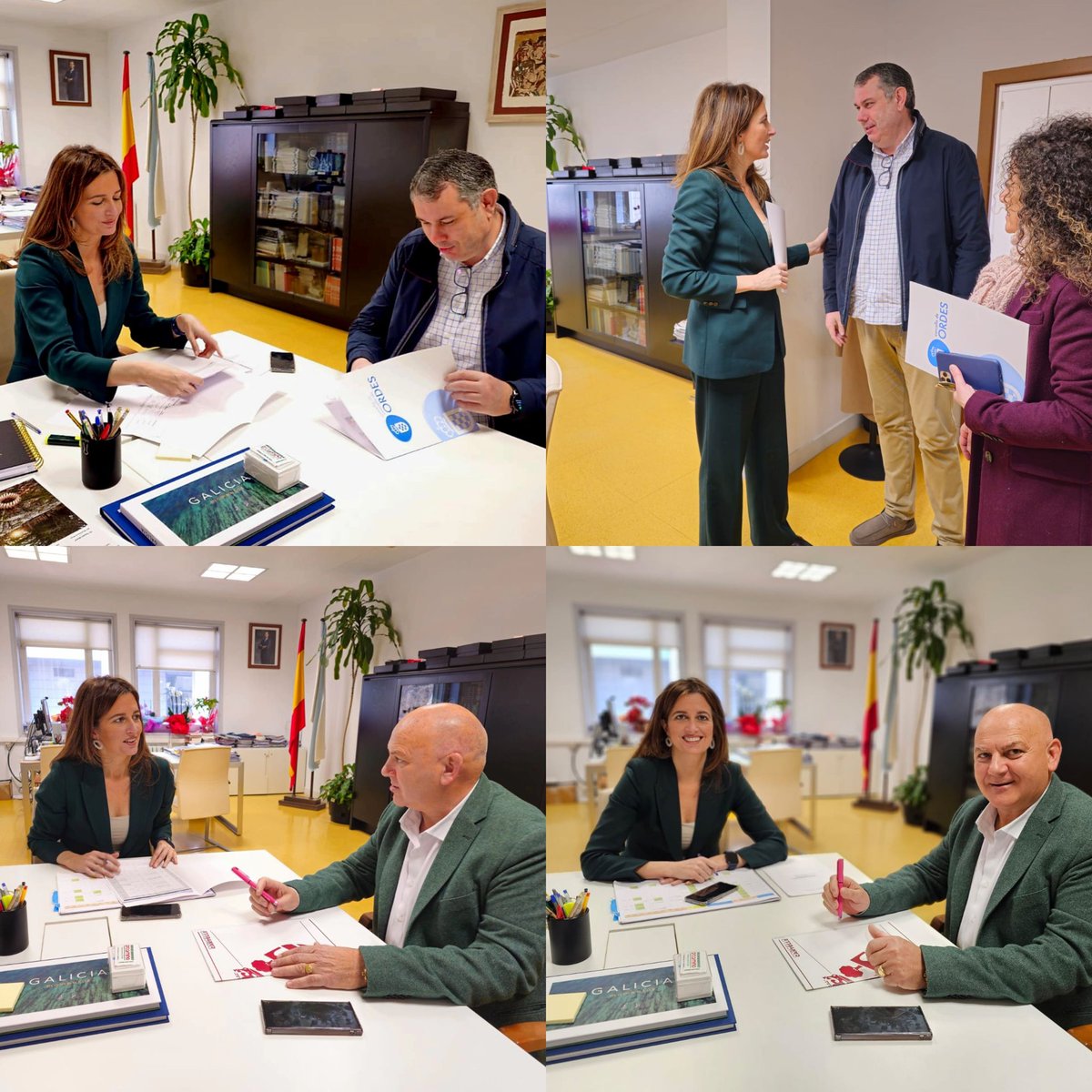 ▶️ Dende a @Xunta seguimos escoitando e atendendo aos concellos galegos. ✅️ Esta mañá cos alcaldes de #Ordes e #Cartelle abordamos proxectos de interese para a mellora da vida local destes municipios. #xuntadegaliciacosconcellos