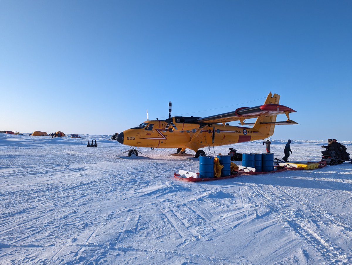 RCAFOperations's tweet photo. #DYK that a #RCAF CC-138 Twin Otter has been transporting supplies and personnel in and out of austere locations on sea ice for Op #IceCamp 2024, a 🇺🇸 led operation to test and evaluate operational capabilities in the Arctic. @RCAF_ARC #StrongerTogether https://t.co/4zlBLOZjju