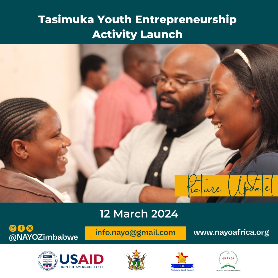 Tasimuka Youth Entrepreneurship Activity actively contributes to the achievement of the National Development Strategy – NDS1 objectives and will actively leverage the policy thrust set by the plan given its target of high-impact scalable youth-led enterprises #LeaveNoYouthBehind