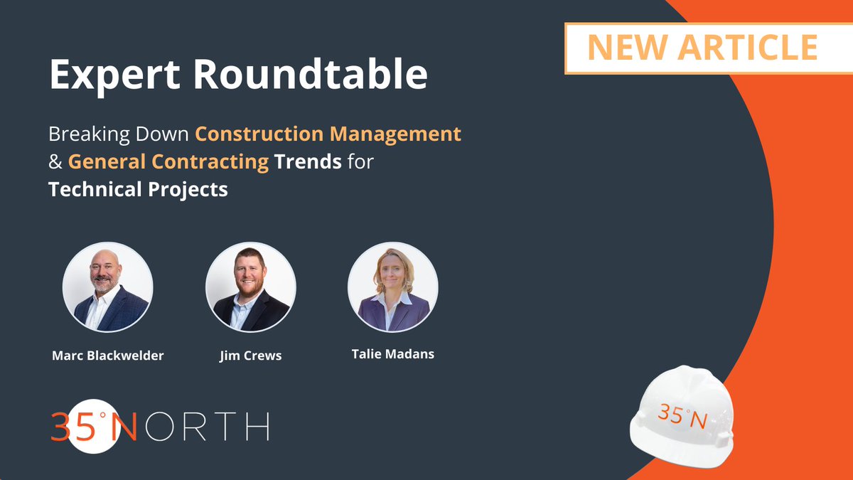 35_North_'s tweet photo. Supply chain challenges, labor shortages, &amp; rapid AI innovations are only a few of the challenges transforming construction in 2024. Explore this Q&amp;A with construction management &amp; general contracting experts Marc Blackwelder, Jim Crews, &amp; Talie Madans: https://t.co/UQiducXAsS https://t.co/ZMJ1l237Jf