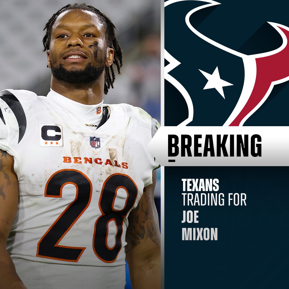 Bengals to trade RB Joe Mixon to Texans. (via @rapsheet)