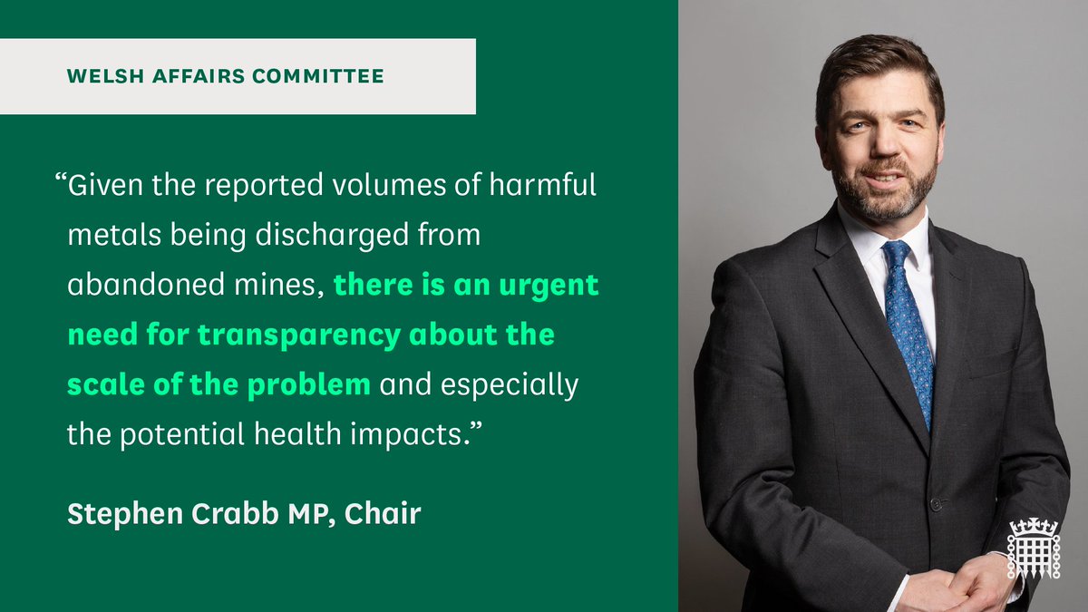 The Chair of the Welsh Affairs Committee @SCrabbPembs sets out @CommonsWelshAff plans to investigate the impact of metal mine pollution in Wales. Read more here: committees.parliament.uk/committee/162/…