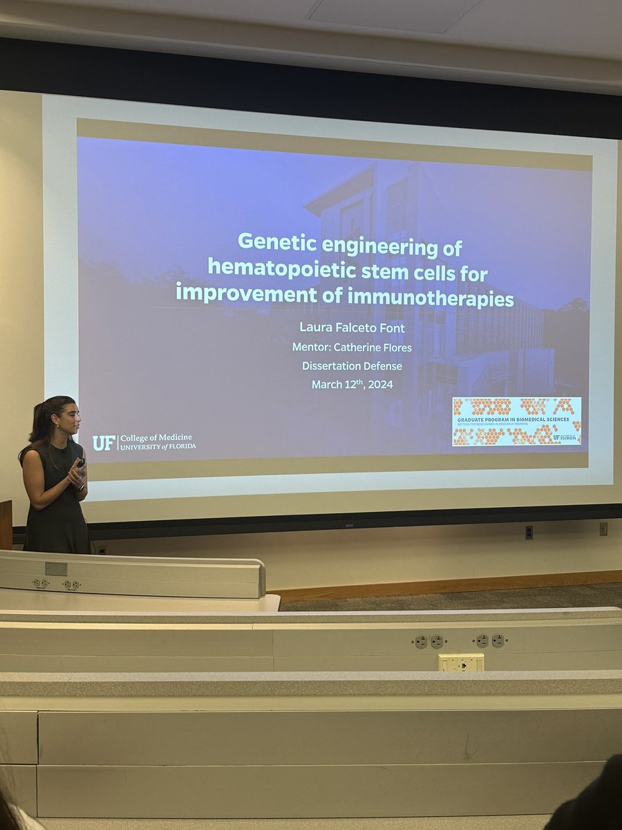 🎓  Congratulations to Dr. <a href="/laufalceto/">Laura Falceto Font</a> on successfully defending her dissertation this morning! 

Laura is in the lab of Dr. Catherine Flores and her project focused on engineering hematopoietic stem cells to improve adoptive cellular therapy for #glioblastoma