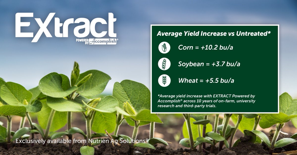 AgricenCo's tweet photo. Ask for EXTRACT and unlock more nutrition for your #soybean crop! π£ Available from @NutrienAgRetail. https://t.co/atrykS6Qcq
#extractpba #planthealth #plantnutrition #farmers https://t.co/rdjgdLiJSj