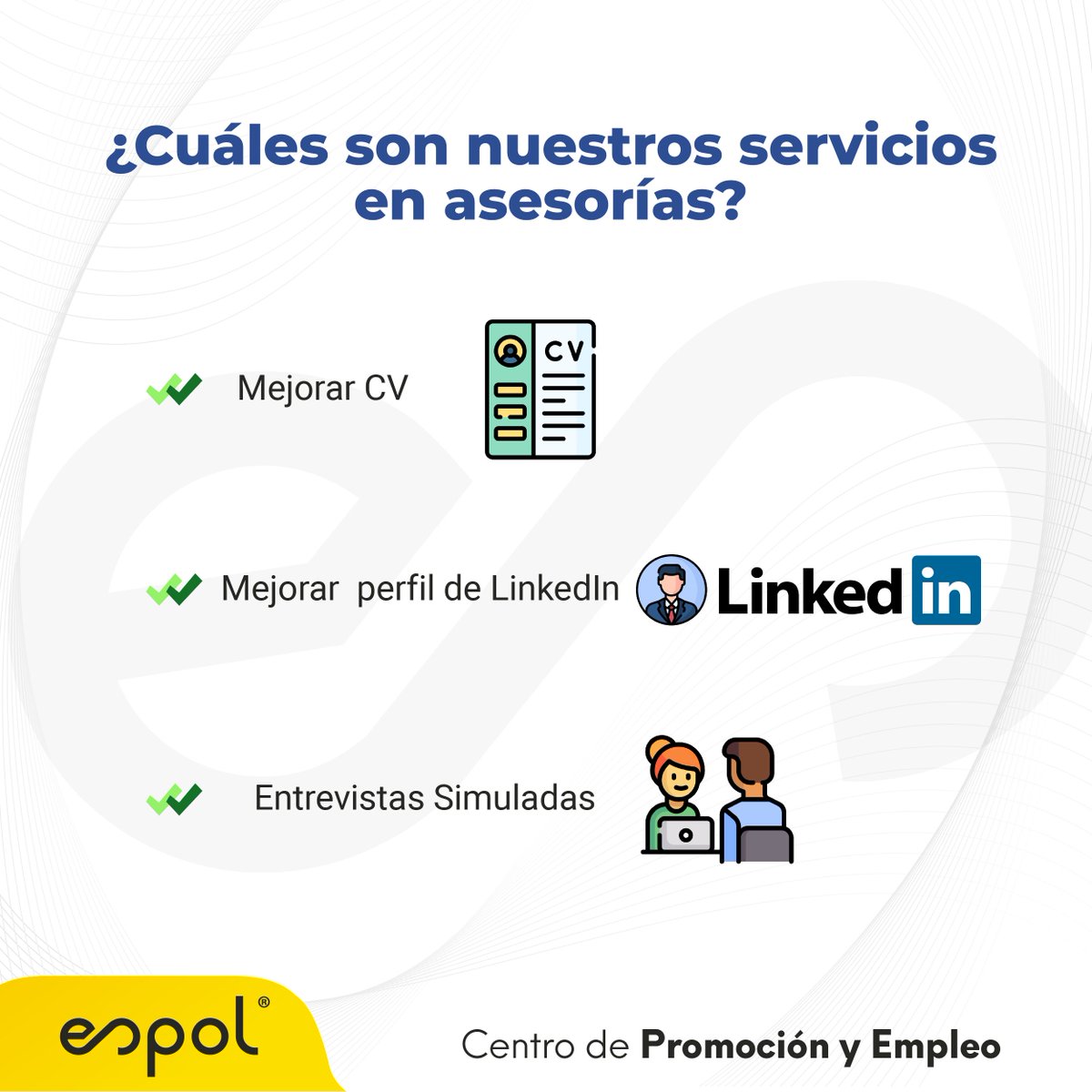 CeproemESPOL's tweet photo. ¡Explora las soluciones que CEPROEM tiene para ti! 💼🔍 Descubre nuestros servicios y cómo pueden impulsar tu éxito profesional. 💡🌟
#CEPROEM #Servicios #ÉxitoProfesional https://t.co/7tF9NcZwda