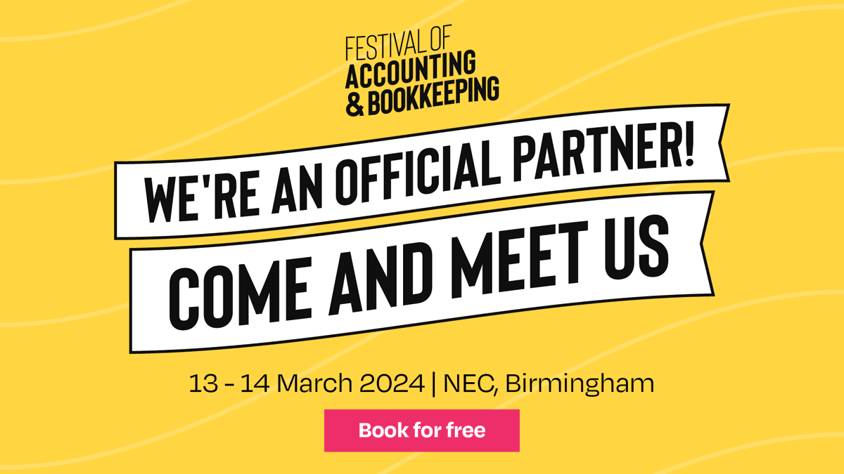 We'll be at the Festival of Accounting & Bookkeeping tomorrow! Come and visit us at stand E16!