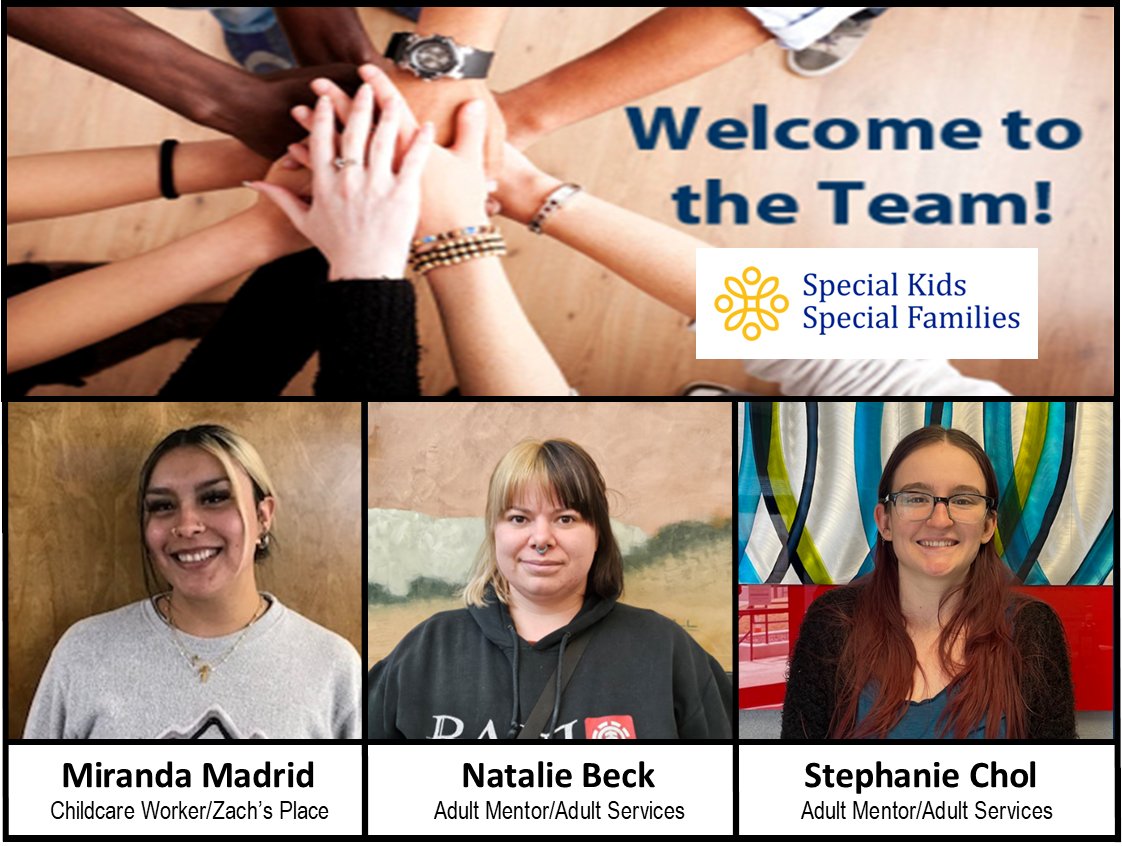 SKSFcolorado's tweet photo. Welcome to the Team!  We'd like to introduce our newest team members - Miranda Madrid, Childcare Worker at Zach's Place, Natalie Beck &amp; Stephanie Chol, Adult Mentors at Adult Services.  Congratulations &amp; welcome! #WeAreSKSF  #TeamIntroductions #AdultMentors https://t.co/nWIGIWVkKo