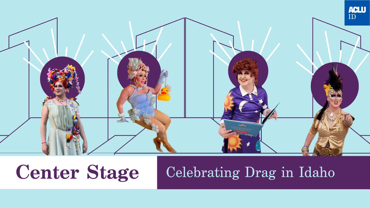 acluidaho's tweet photo. Center Stage: Celebrating drag in Idaho. Because the government has no right to censor our expression.
https://t.co/Yz1wCrIXSf
#DragisProtest #CenterStage #FreeSpeech https://t.co/KFIjQTDOGJ