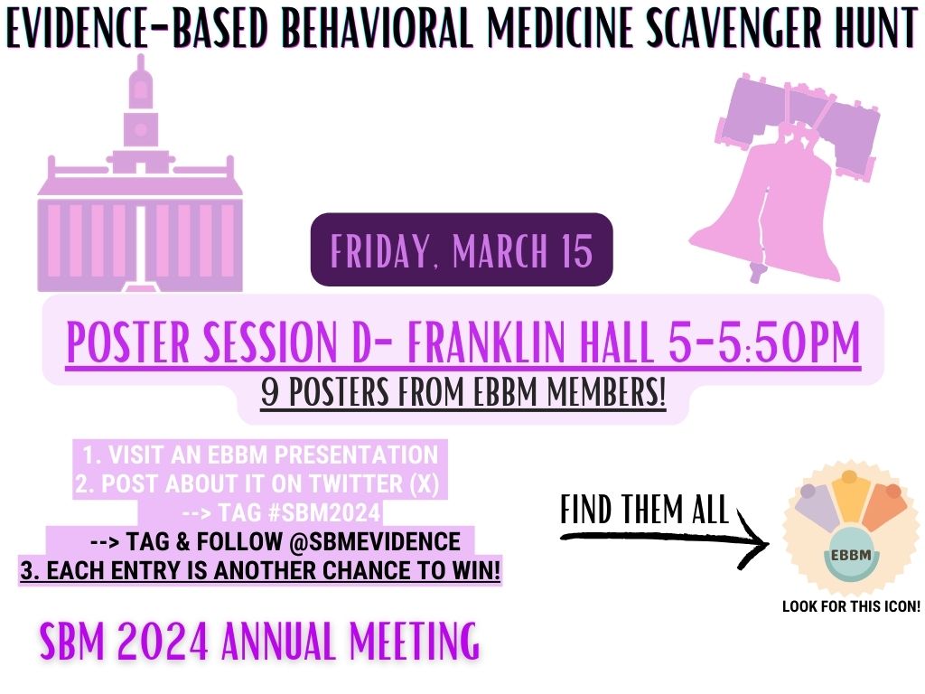 SBMEvidence's tweet photo. Poster Session D 📈 features research presentations from 9 EBBM members! Can you find them all?

Show us which posters stood out to you at #SBM2024 and enter many times for a chance to win prizes in our EBBM Scavenger Hunt! https://t.co/eNhOuqEC76